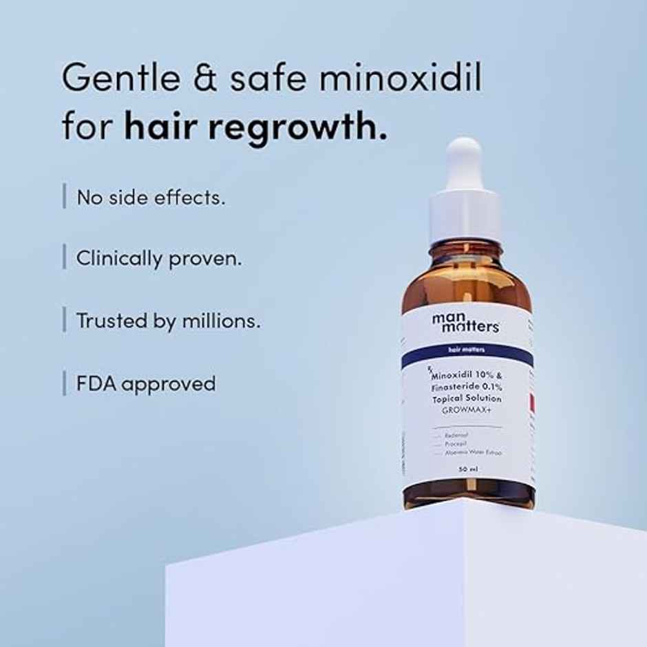 Man Matters GrowMax+ 10% Minoxidil Topical Solution | for stage 4 hairfall