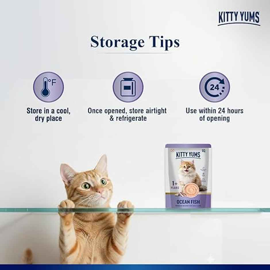 Kitty Yums Ocean Fish Mousse Adult Cat Wet Food