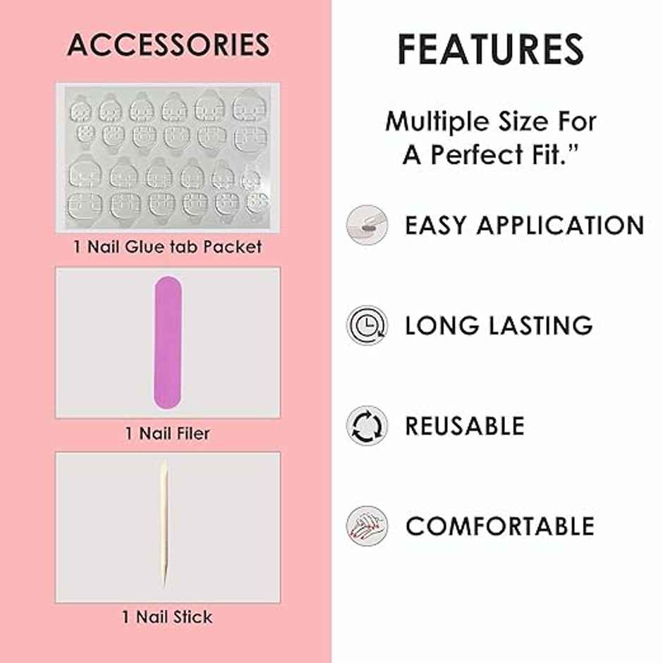 Shills Professional Reusable Oval Press On Nails | Nude | SPN-691