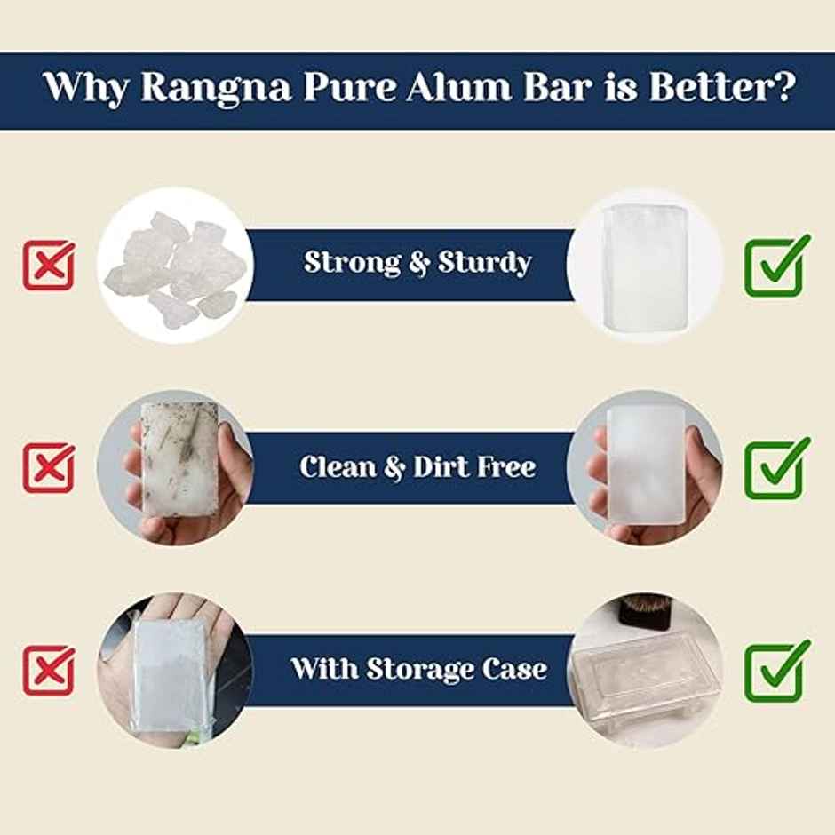 Rangna Pure Alum Bar Natural Deodorant and After Shave Relieves | RASK7950