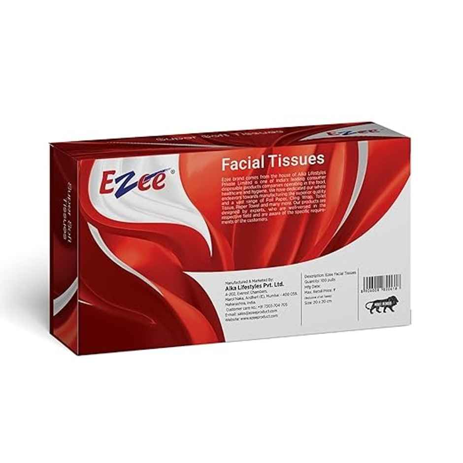 Ezee Facial Tissue Paper - 300 Pulls - Carbox - 2ply