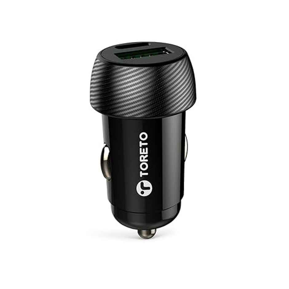 Toreto 20W Car Charger with Dual Output Fast Charging Compatible with All Smartphones