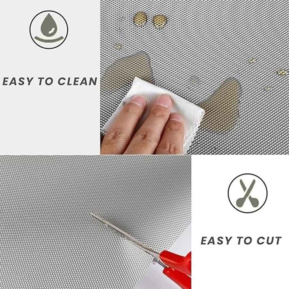 Daluci Multipurpose Eva Anti-Slip BathrooM | Kitchen and Drawer Mat Liner | 45 Cm x 3 M | Grey