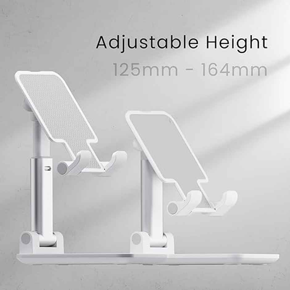 Ambrane Mobile Holding Tabletop Stand, 180 Perfect View, Height Adjustment(Twistand, White)