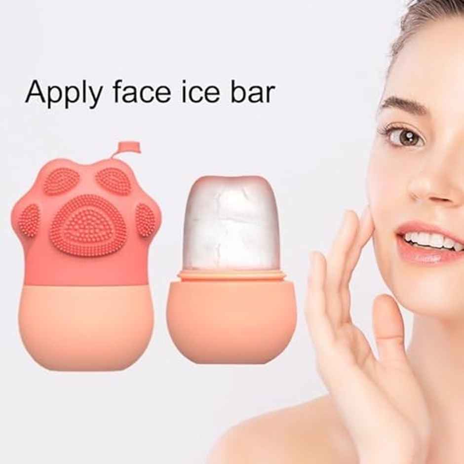 Beautiliss Ice Roller Face Tool | Silicone Scrubber | For Puffiness, Skin Firming, Pore Cleansing & Glow