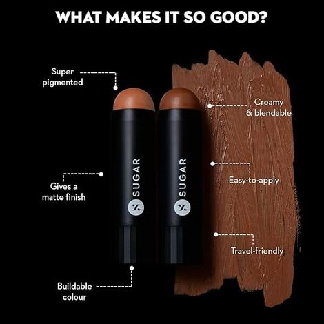 SUGAR Cosmetics Face Fwd Contour Stick - 02 Espresso Edge (Coffee Brown)