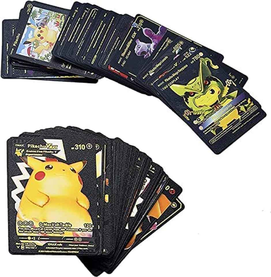 Pokemon Black Foil Card Assorted Cards TCG Deck Box V Series Cards