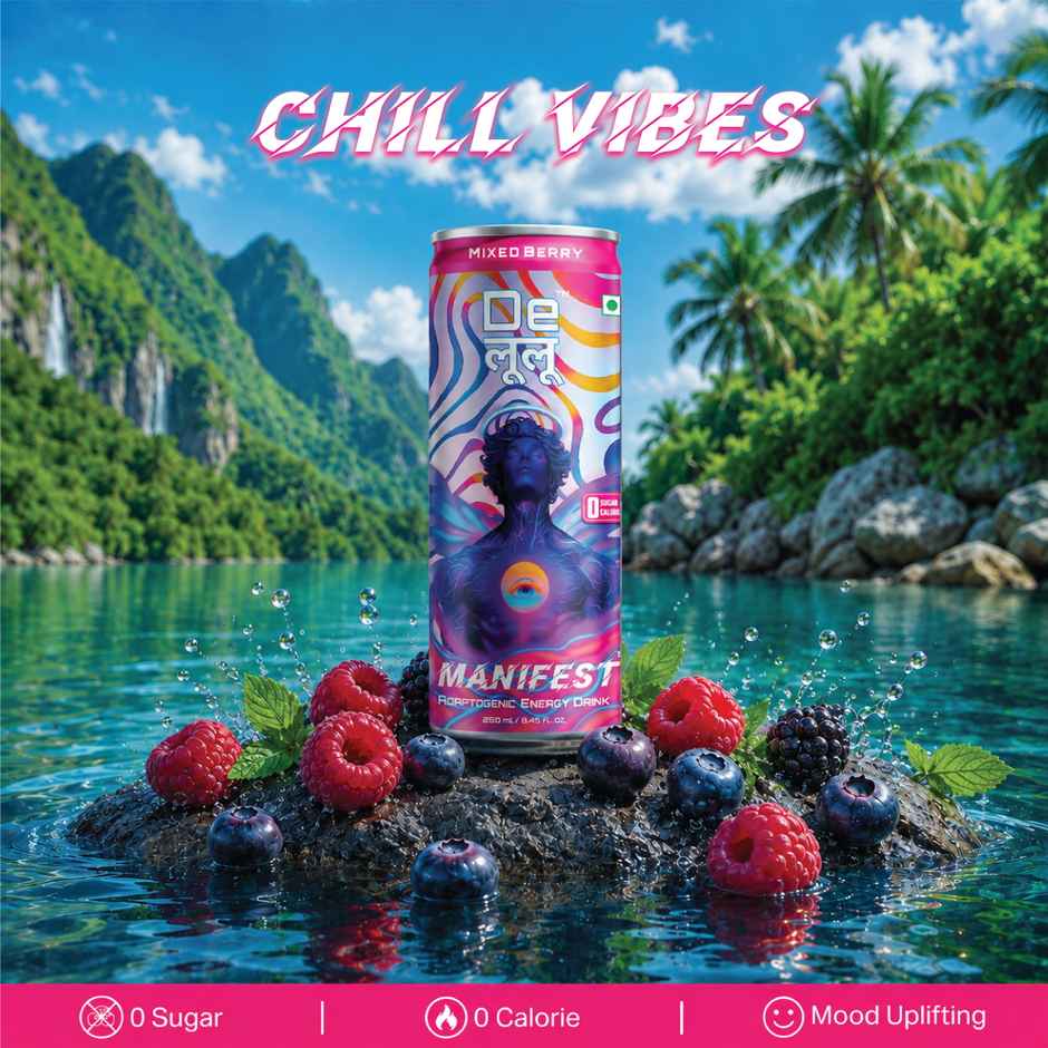 Delulu Manifest Mixed Berry Adaptogenic Energy Drink | Zero Sugar