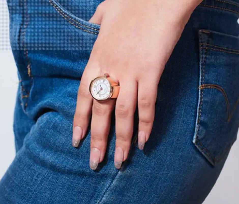 Fashion Frill Women's Romen Ring Watch Watch Rose Gold Onesize