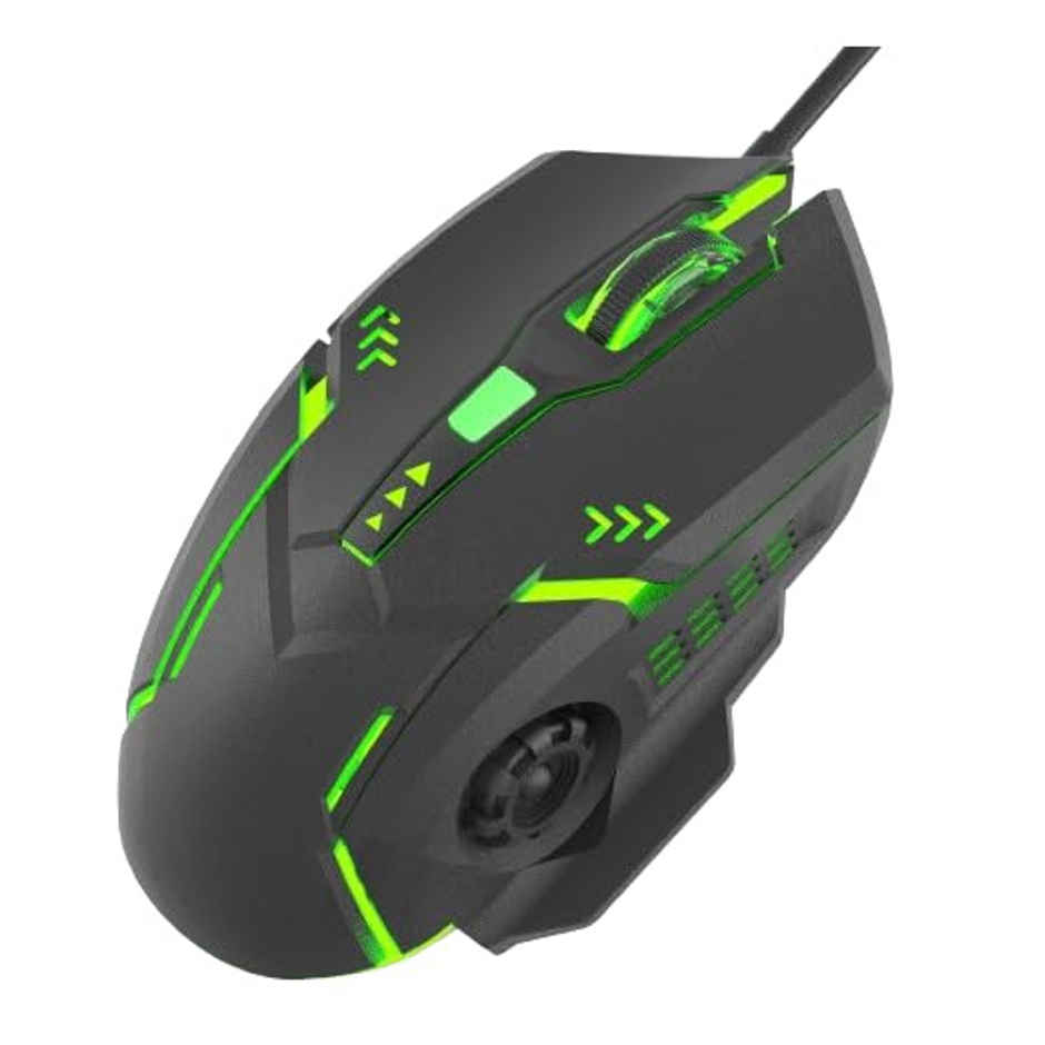 Intex Nova Gaming Wired Mouse | 4 DPI Shift with Max 3200 DPI | RGB Light | 1 Million Button & Smooth Scrolling | 1.4m Plug & Play Cable | Ergonomic Mouse for Win/iOS/Android - Black