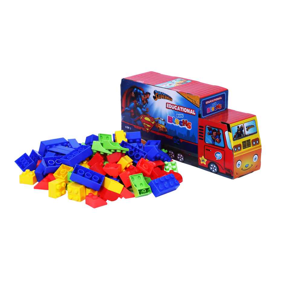 Toyzone Superman Educational Bus Blocks 111 Piece