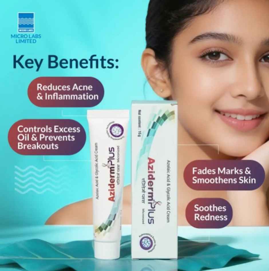 Aziderm Plus - Azelaic Acid and Glycolic Acid Cream for Oil Skin