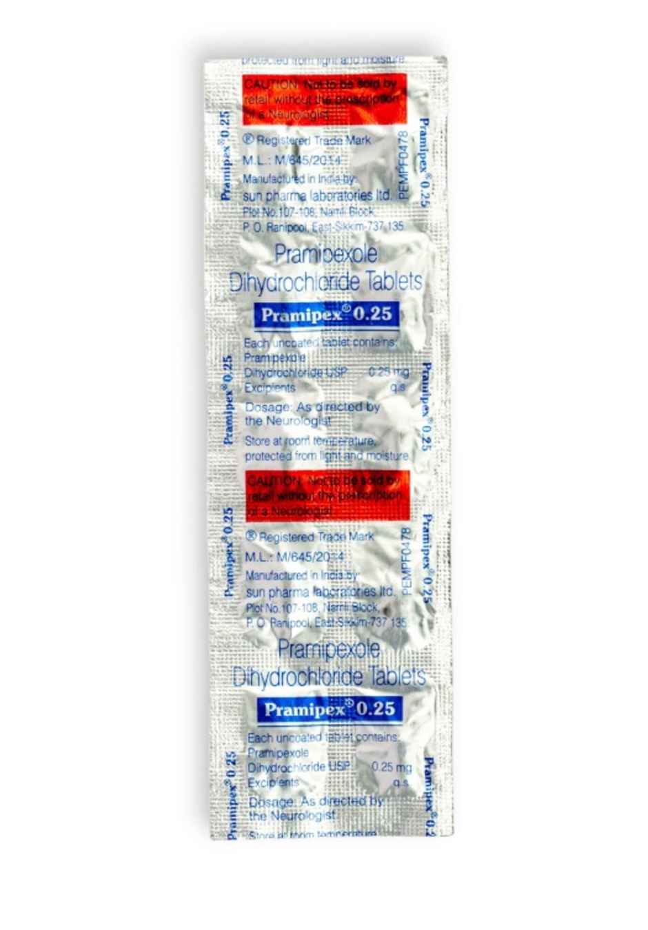 Pramipex 0.25 Tablet