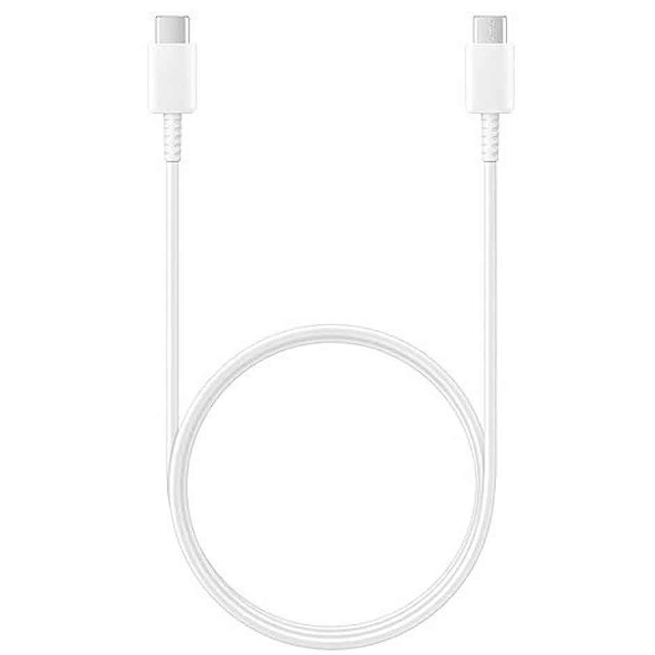 basics IND Fast Charging Type C to Type C Charging Cable White 75cm