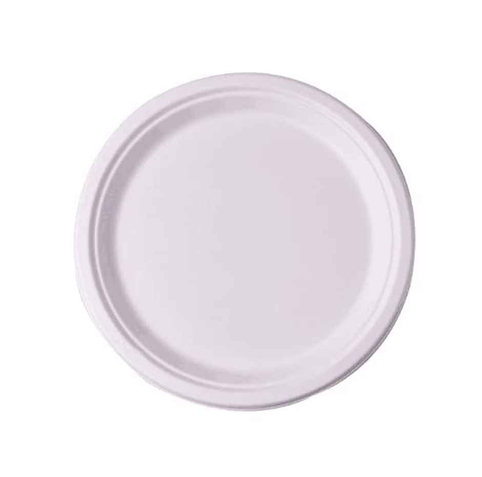 Disposable Paper White Round Plate | 6 inch | Pack of 25 | 225 GSM | Tempware