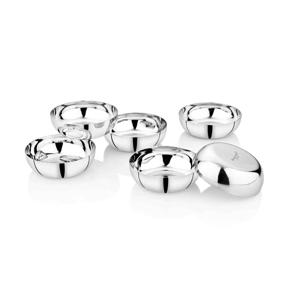 Steelera Stainless Steel Apple Halwa / Dessert / Snack / Plates | Food Safe | 10 cm