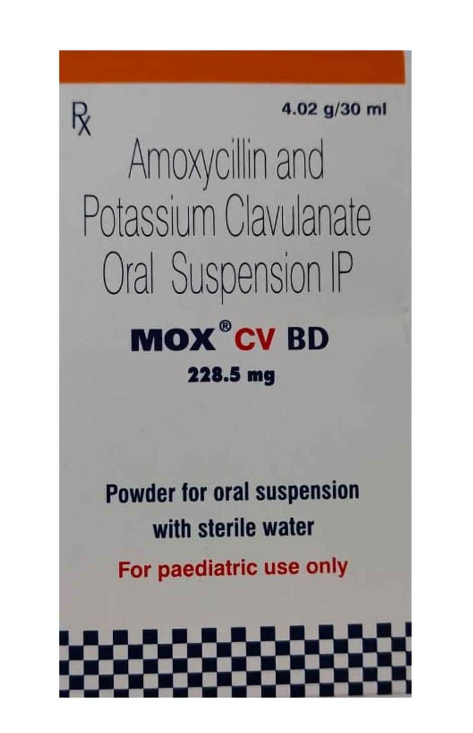Mox CV BD 228.5mg Powder for Oral Suspension