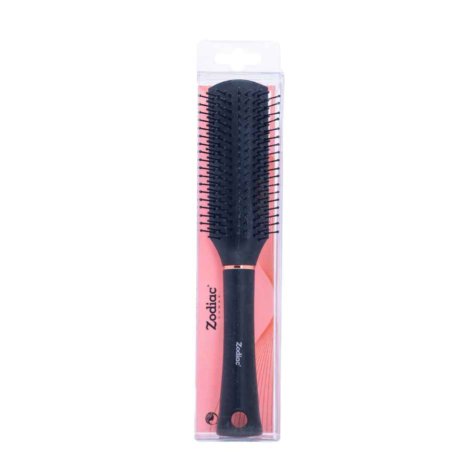 Zodiac Swiss Flat Hair Brush | Black Matt