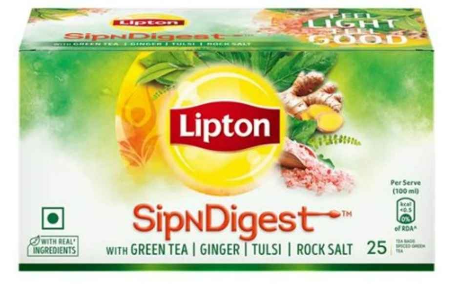 Lipton SipNDigest with Green Tea | Ginger, Tulsi & Rock Salt Spiced Tea Bags