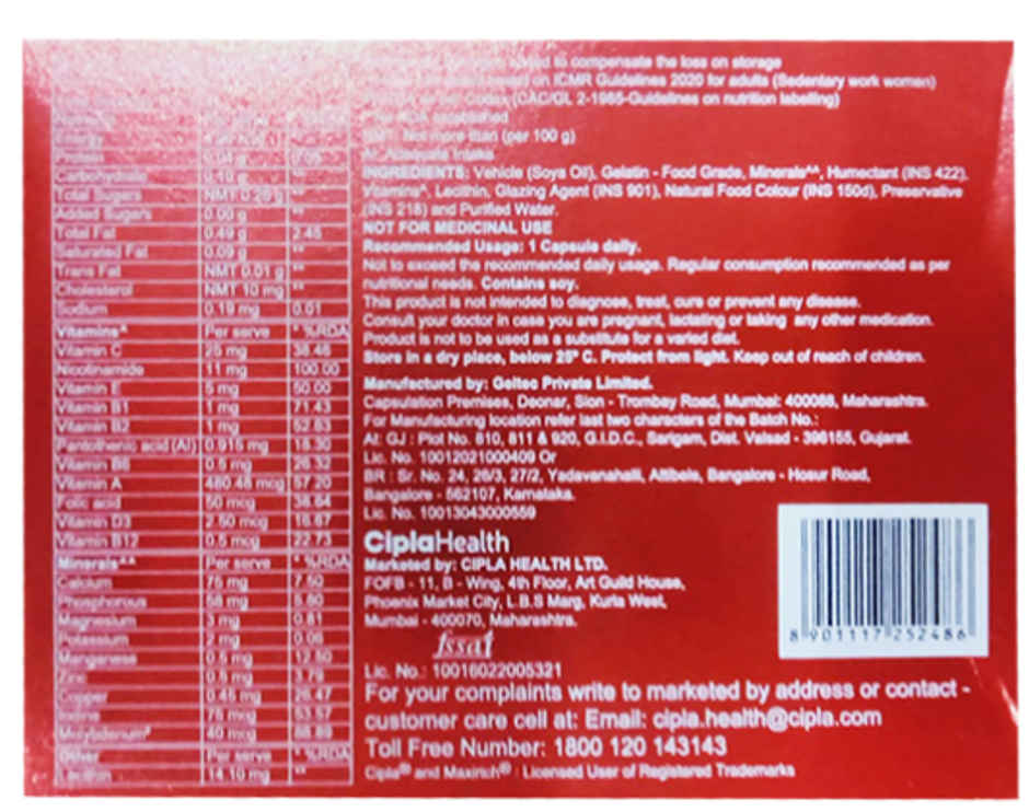 Maxirich Daily Multivitamin Capsule 10
