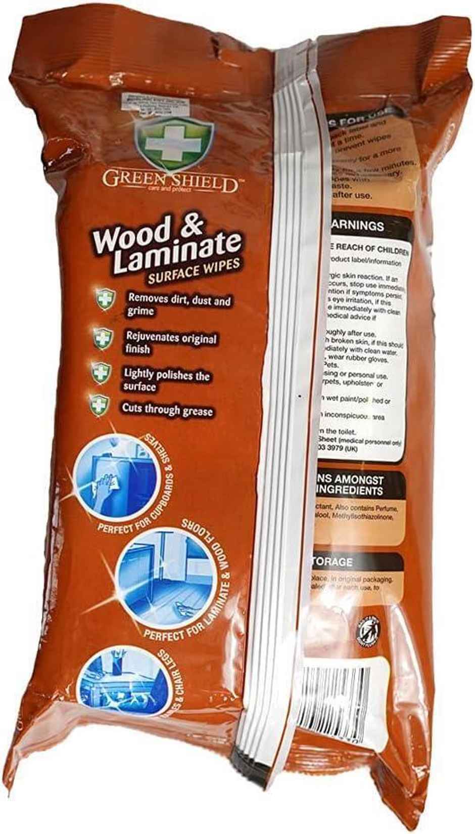 Greenshield Anti Bacterial Wood & Laminate Wipes