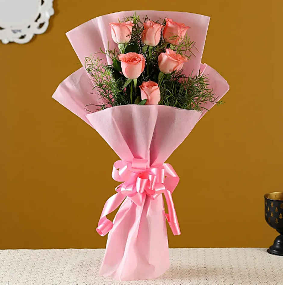 fnp Bunch of 6 Pink Roses