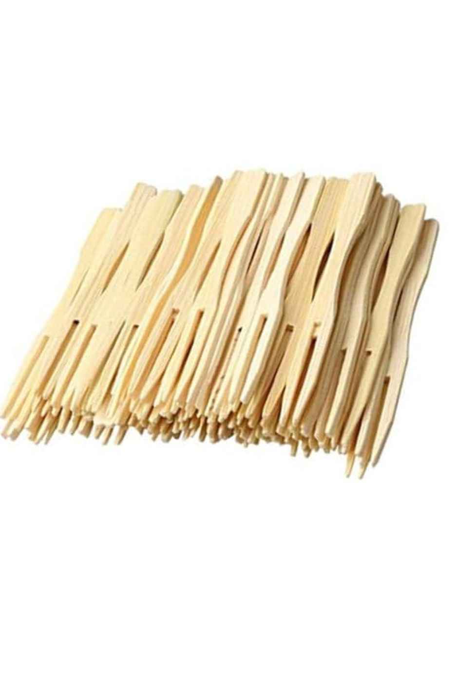 Tempware Wooden Fruit/Snacks Fork | 88M | Pack Of 50