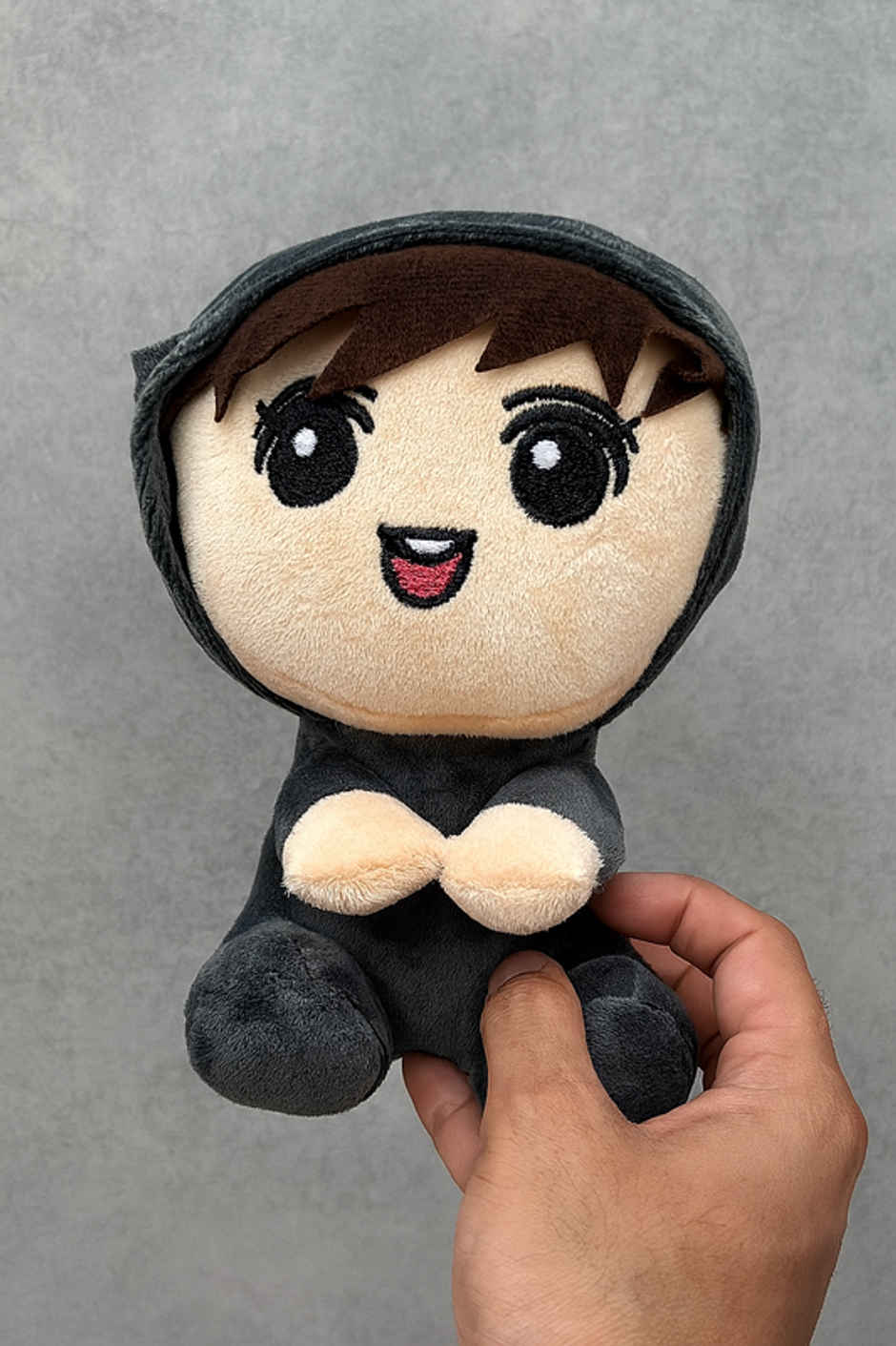 Fablue Stuffed Little Boy Soft Toy For Kids - Sitting Plush Soft Toy | Grey