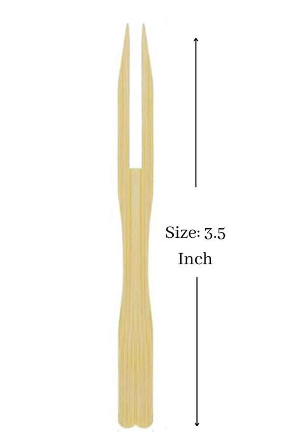 Tempware Wooden Fruit/Snacks Fork | 88M | Pack Of 50