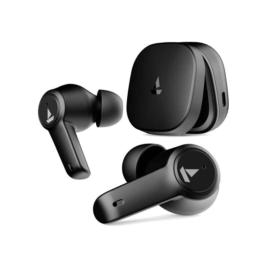 boAt Airdopes 411 ANC TWS Earbuds With Active Noise Cancellation Upto 17.5 Hours Playback - Black Storm
