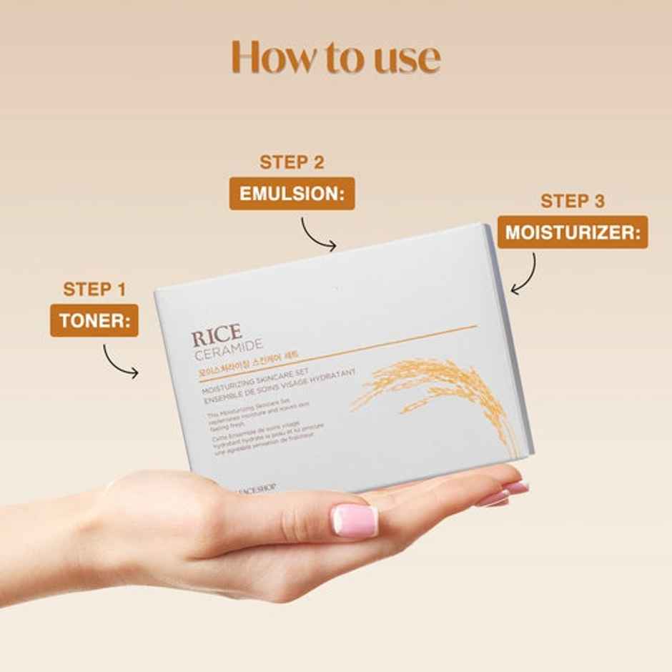 The Face Shop Rice & Ceramide Moisturizing Skincare Set | Hydrating Korean Skincare Duo