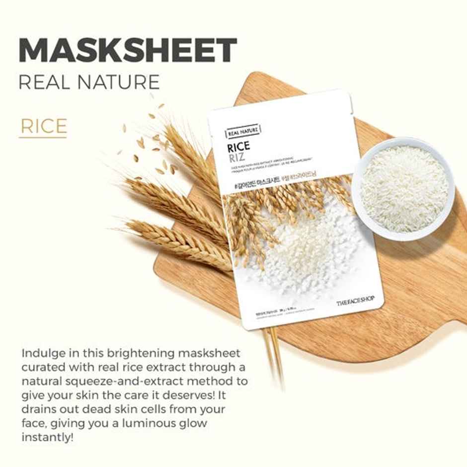 The Face Shop Real Nature Glowing Bride Sheet Mask Combo