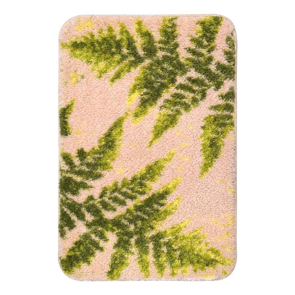 Saral Home Cedar Microfiber Anti-Slip Bath Mat | Beige - 40 x 60 cm