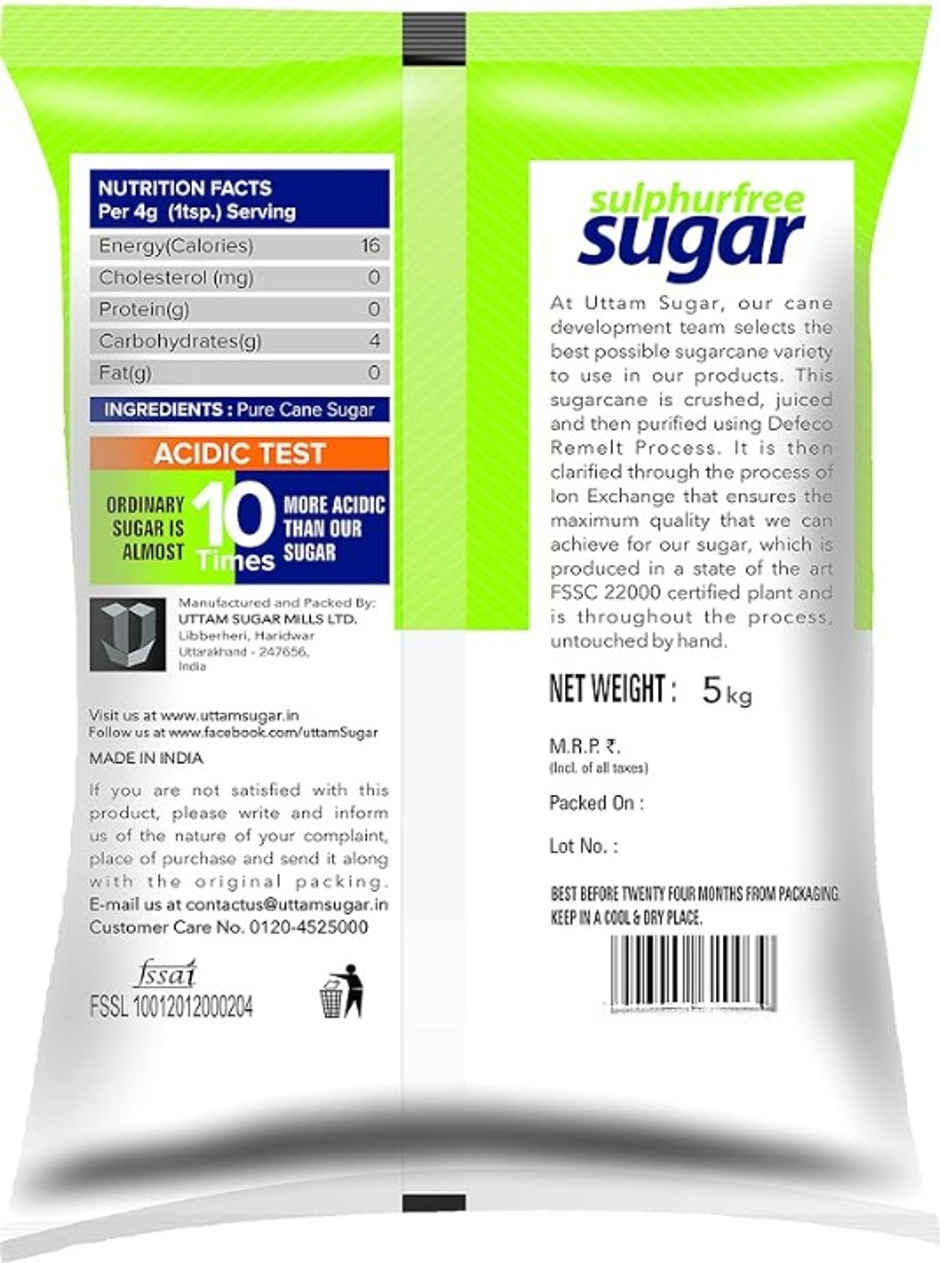 Uttam Sugar Sulphurless Sugar