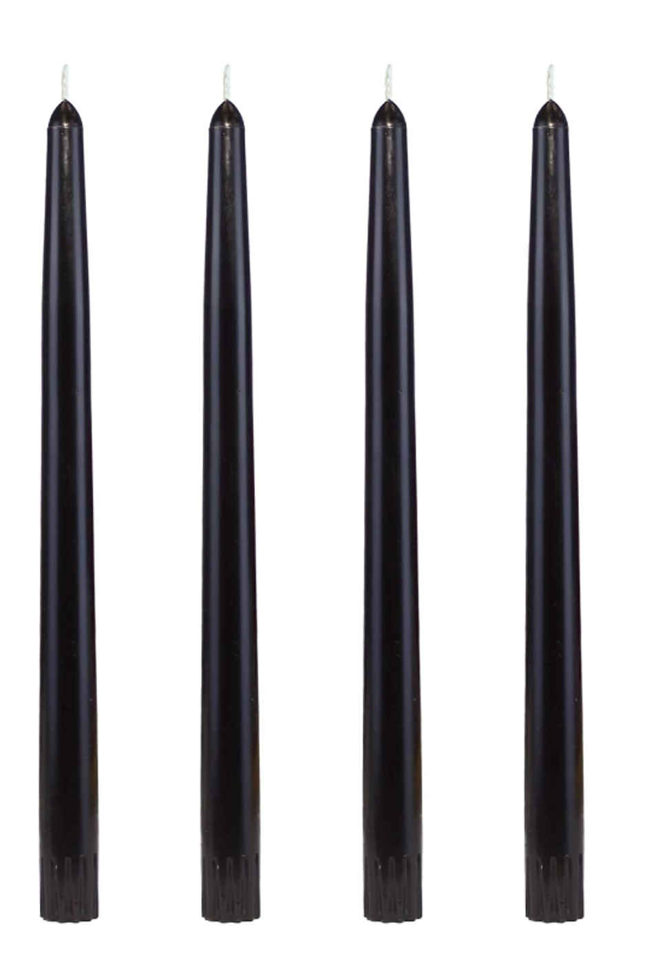 Taper Candles | Cinnamon Wood | Pack of 4 | Black | Pichai