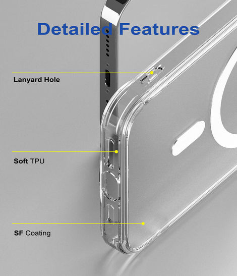 Zapcase Back Cover For Apple Iphone 16 (MagSafe-Clear)