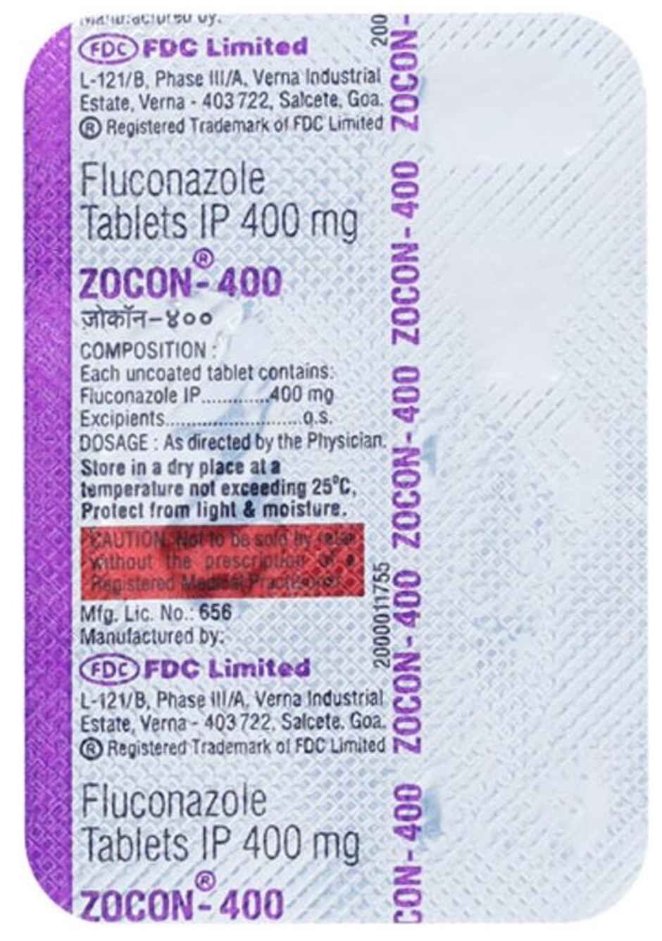 Zocon-400 Tablet