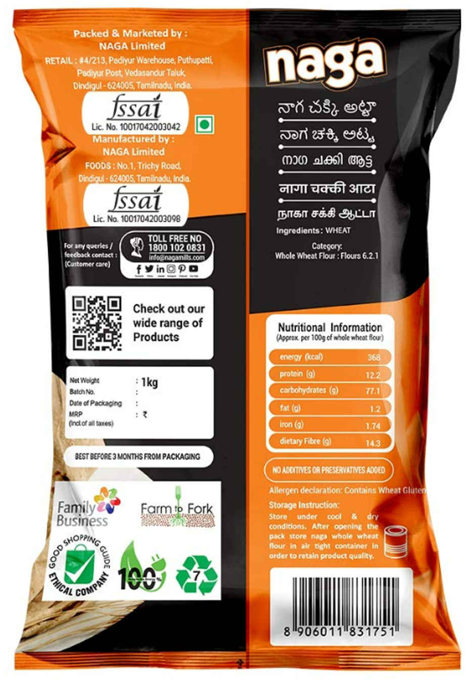 Naga Whole Wheat Atta Combo