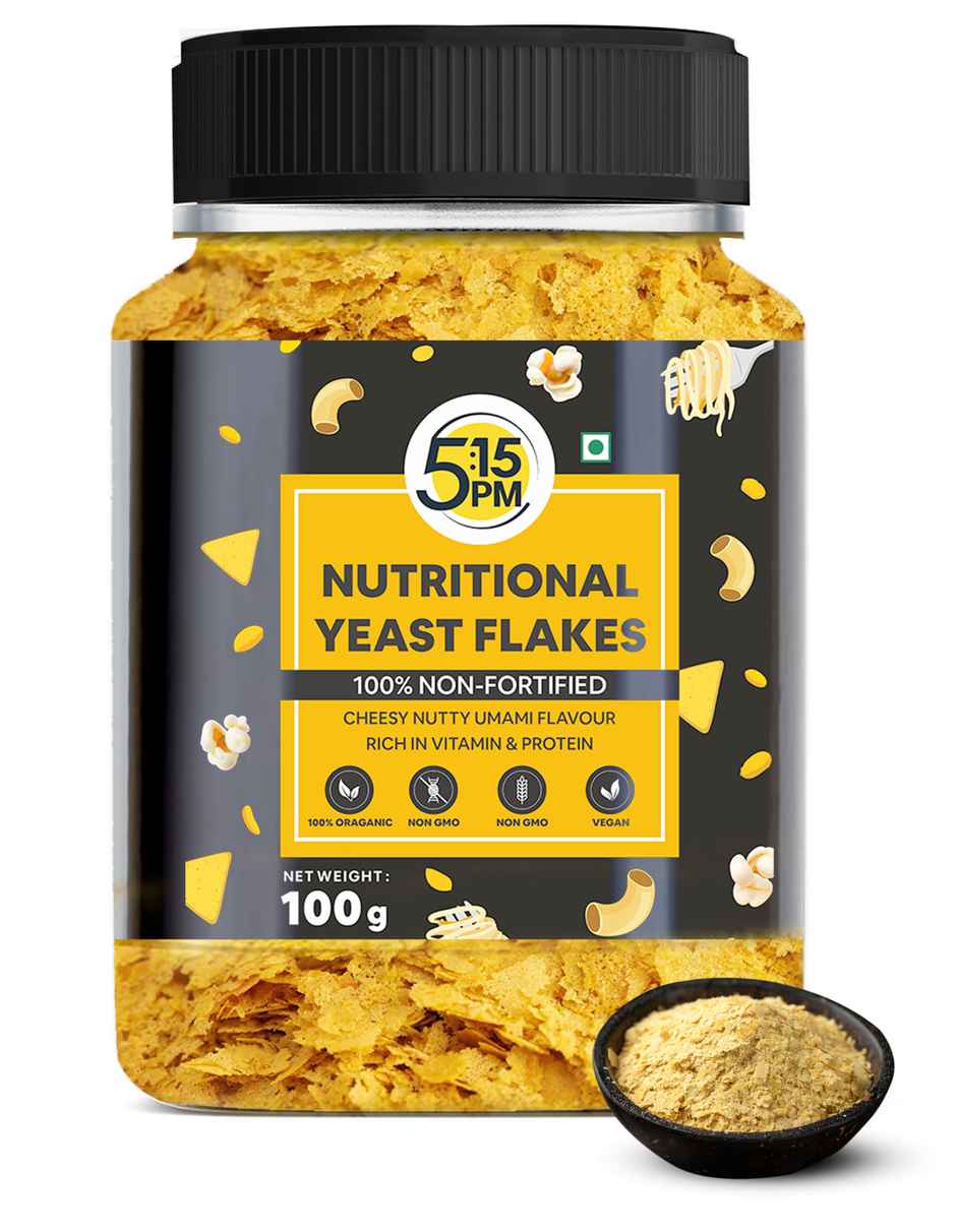 5:15PM Nutritional Yeast Flakes Unfortified 100g | Gluten Free and Vegan Yeast Seasoning