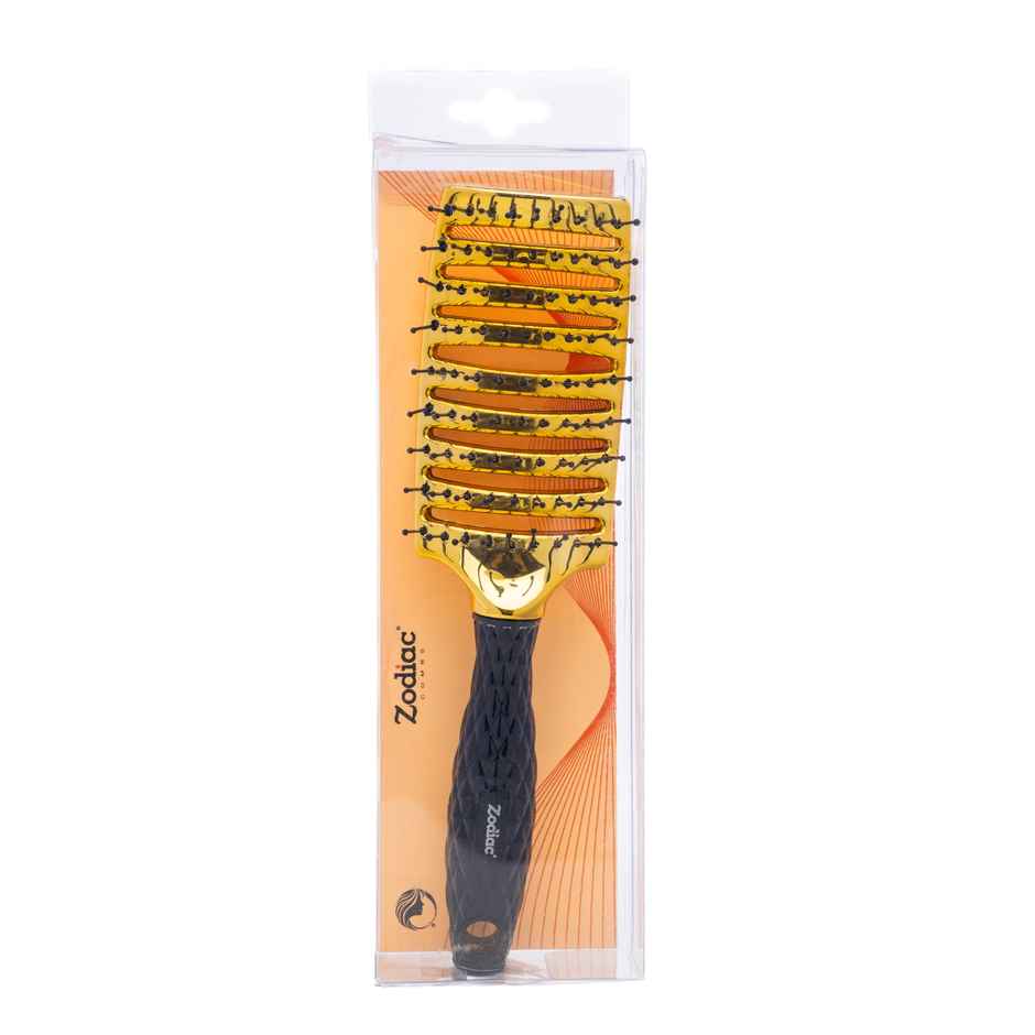 Zodiac Diamond Vent Hair Brush | Chrome Gold