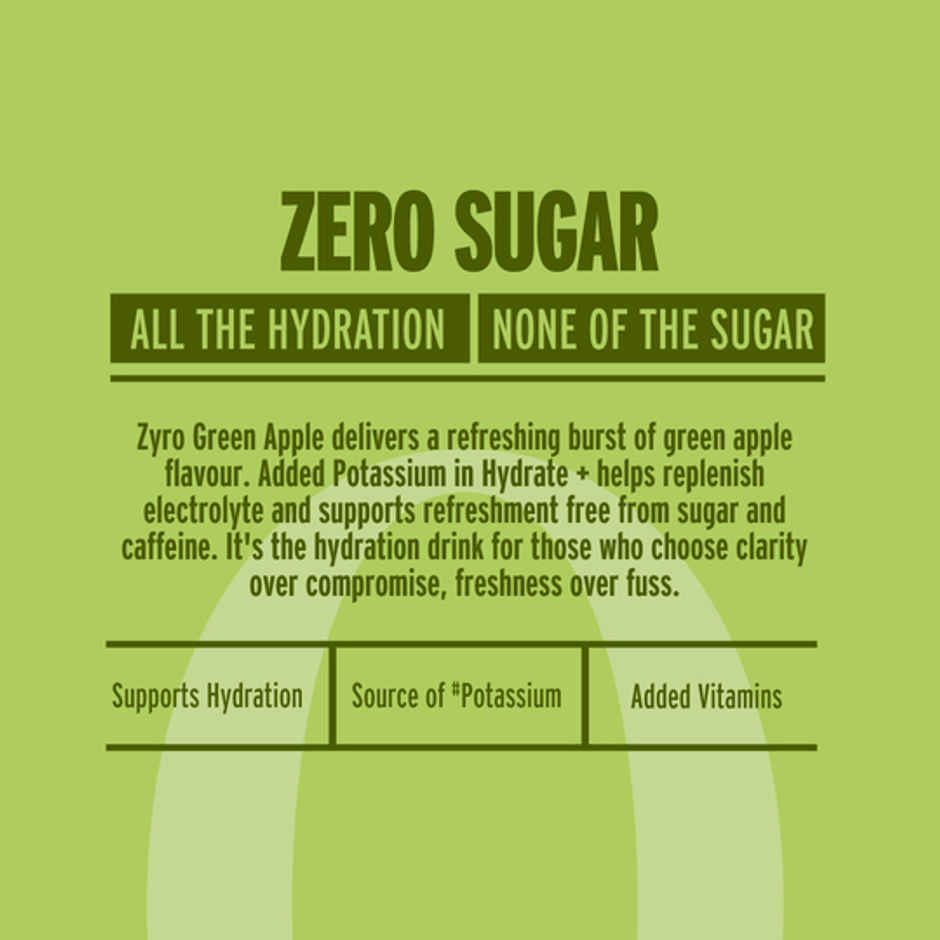 Zyro by Karan Aujla Hydration Drink | Zero Sugar | Green Apple