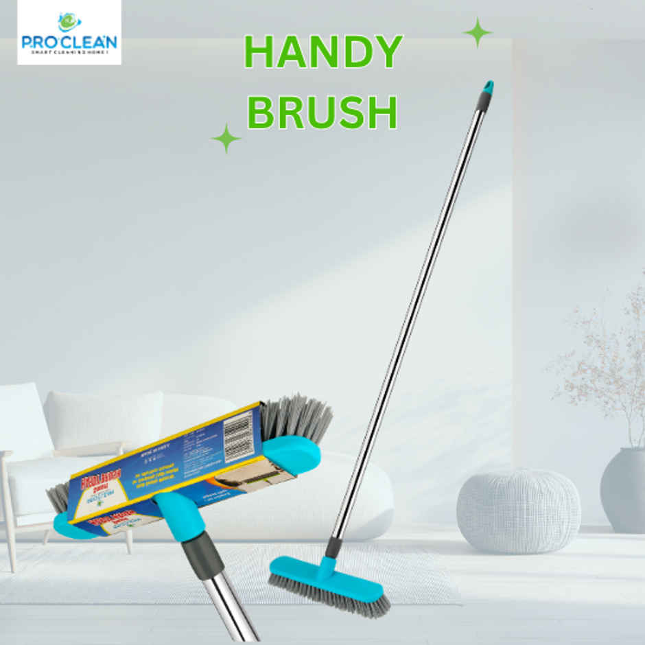 Proclean Hardy Brush - Small | 9 Inch | With SS Handle | Bathroom Brush | 41 Inch