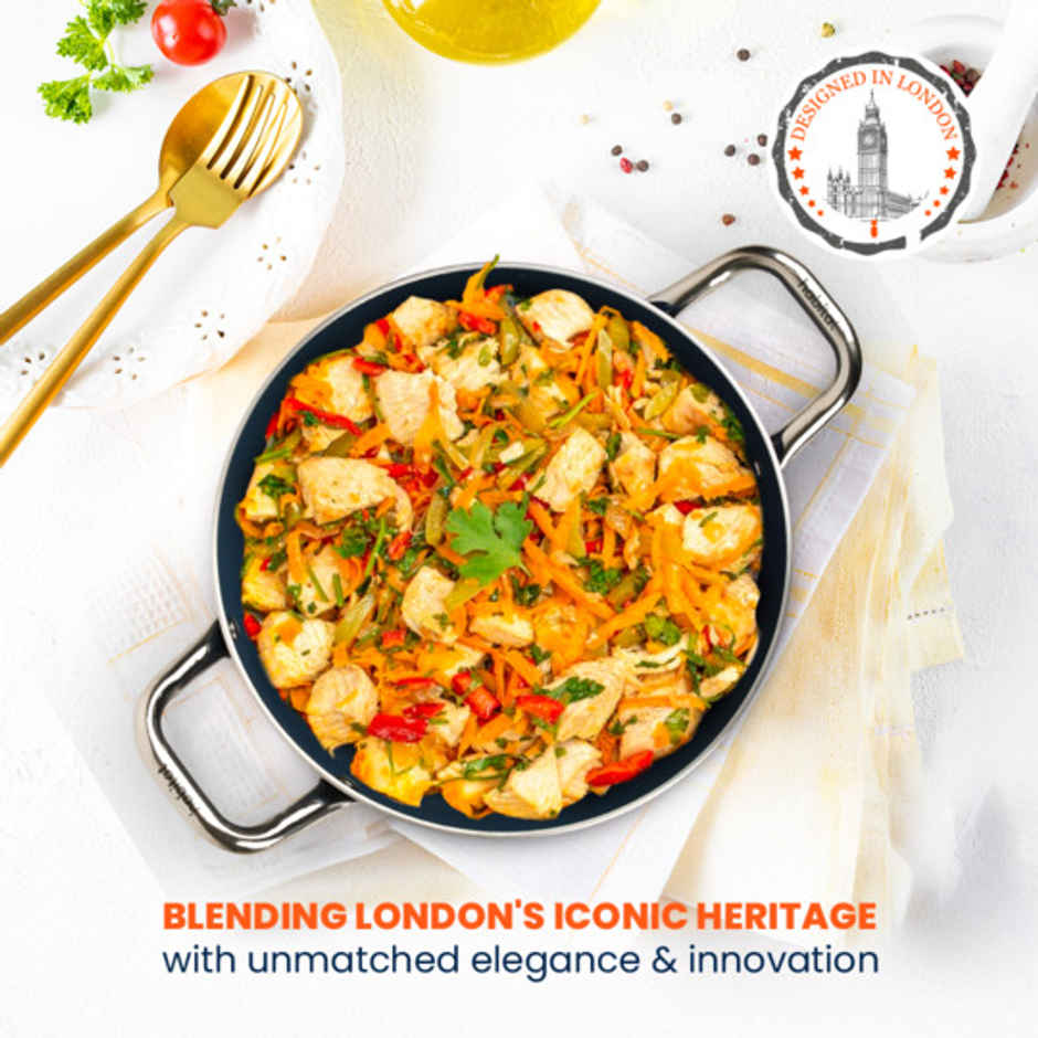 Habitat Ceramic Cookpot Wth Glass Lid Xtreme Coating 24 Cm