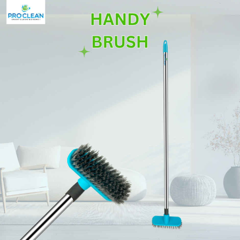 Proclean Hardy Brush - Small | 6 Inch | With SS Handle | Bathroom Brush | 31 Inch