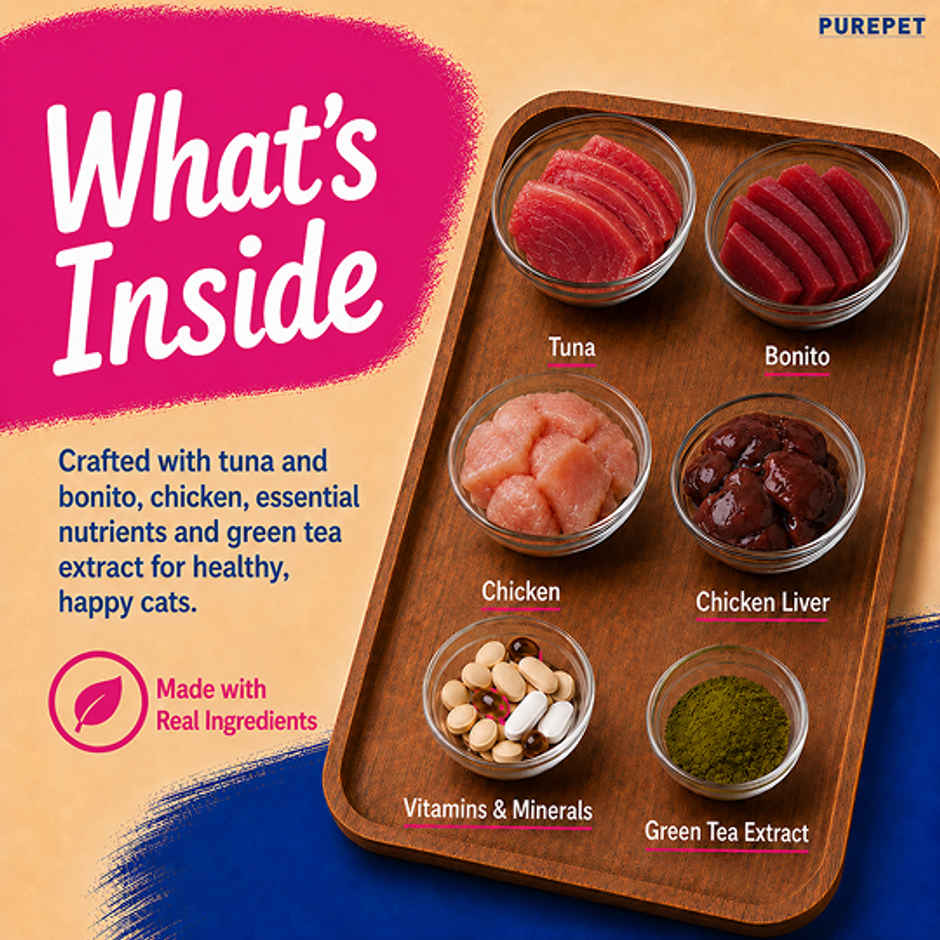 Purepet Tuna & Bonito Creamy Lickable Cat Treats