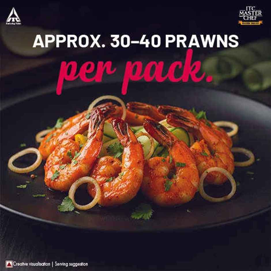 ITC Master Chef Prawns With Piri Piri Masala| Peeled & Deveined | 2 Masala Sachets Inside
