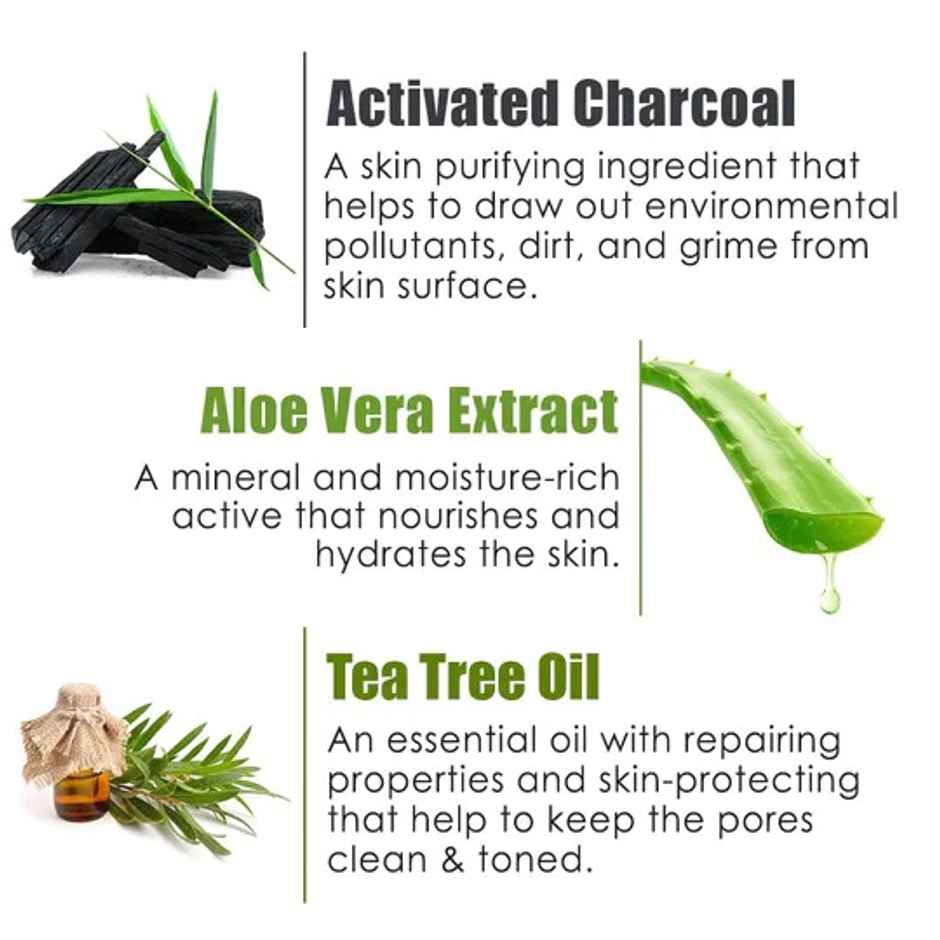 WOW Skin Science Charcoal Foaming Face Wash with Built-In Face Brush for deep cleansing - No Parabens, Sulphate, Silicones & Color