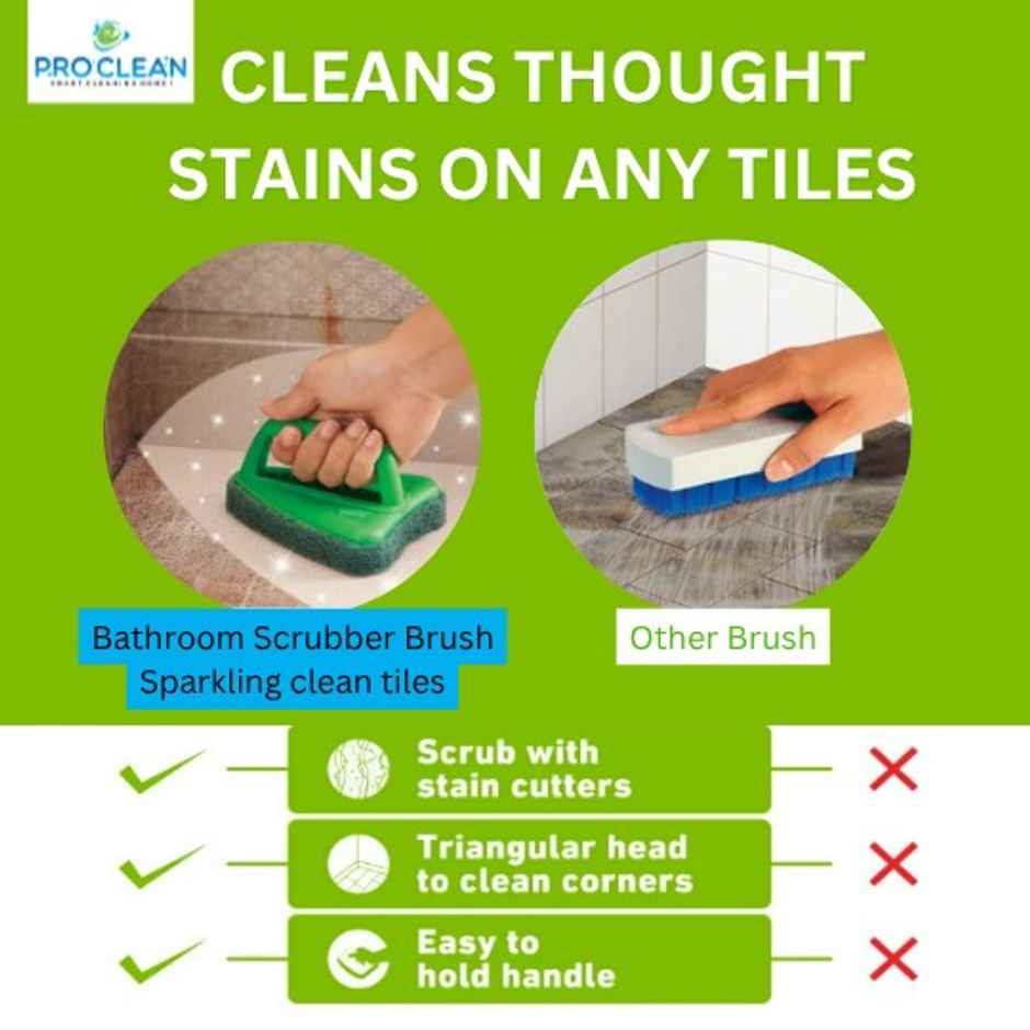 Proclean Scrubber Pad With Handle - Triangle | Assorted
