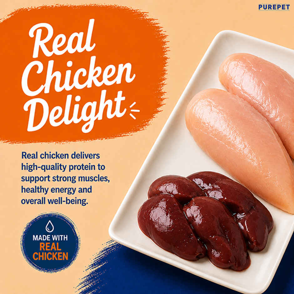 Purepet Real Chicken Creamy Lickable Cat Treats
