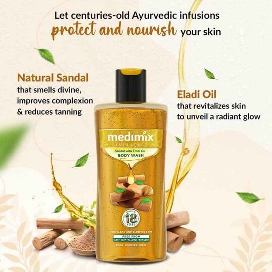 Medimix Ayurvedic Sandal with Eladi Oil Body Wash